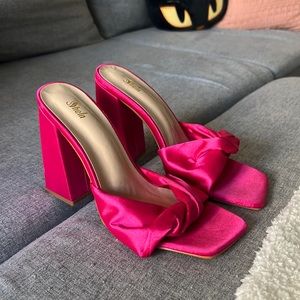 Hot pink sandal heels
